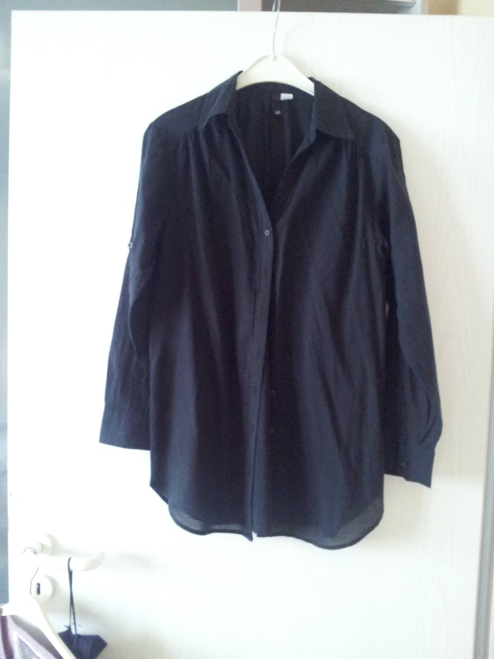 Bluse von H&M, lang, locker und leicht fallend, Gr. S