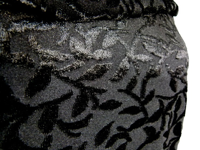 Long Pulli Rollkragen Samt Pullover, schwarzer Ausbrenner Pannesamt, Gothic Mori Festival Hippie Goa Winter Velvet