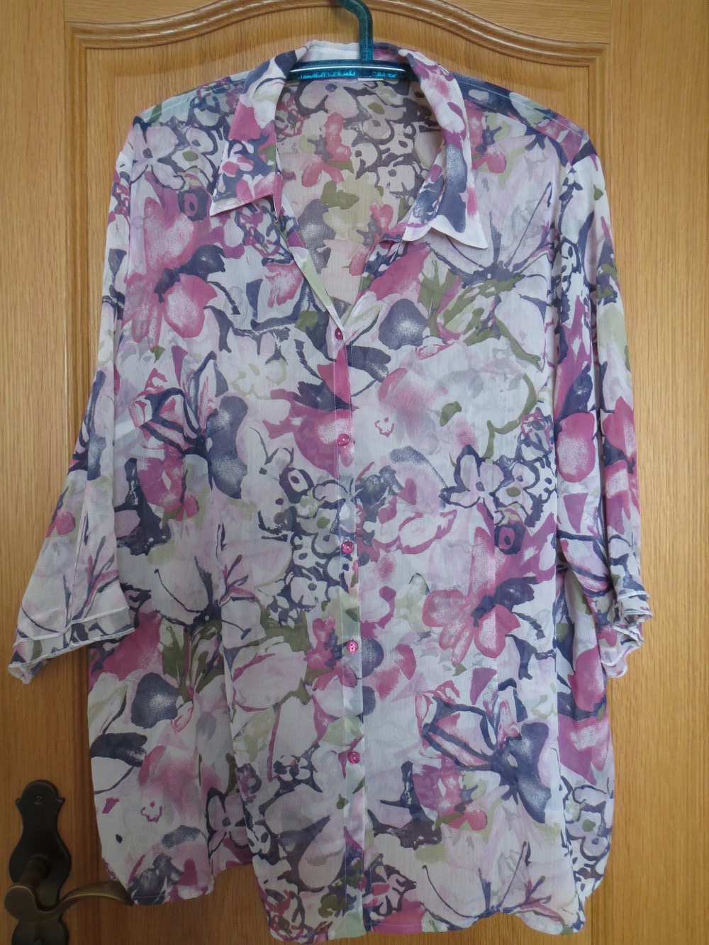 Bluse, Gr.50/XL, Blumen-Print