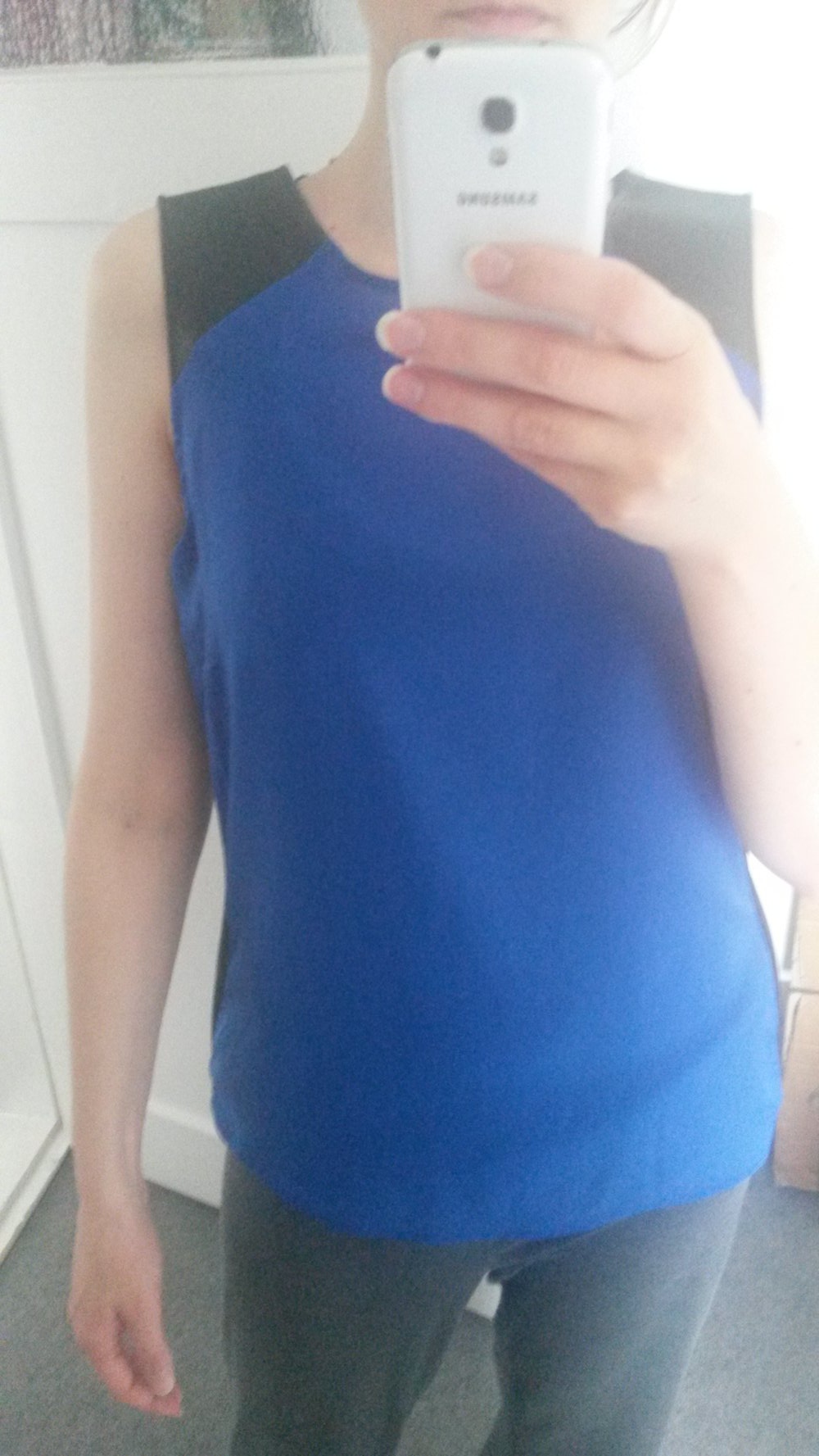 Esprit Top Leder(imitat)einsatz