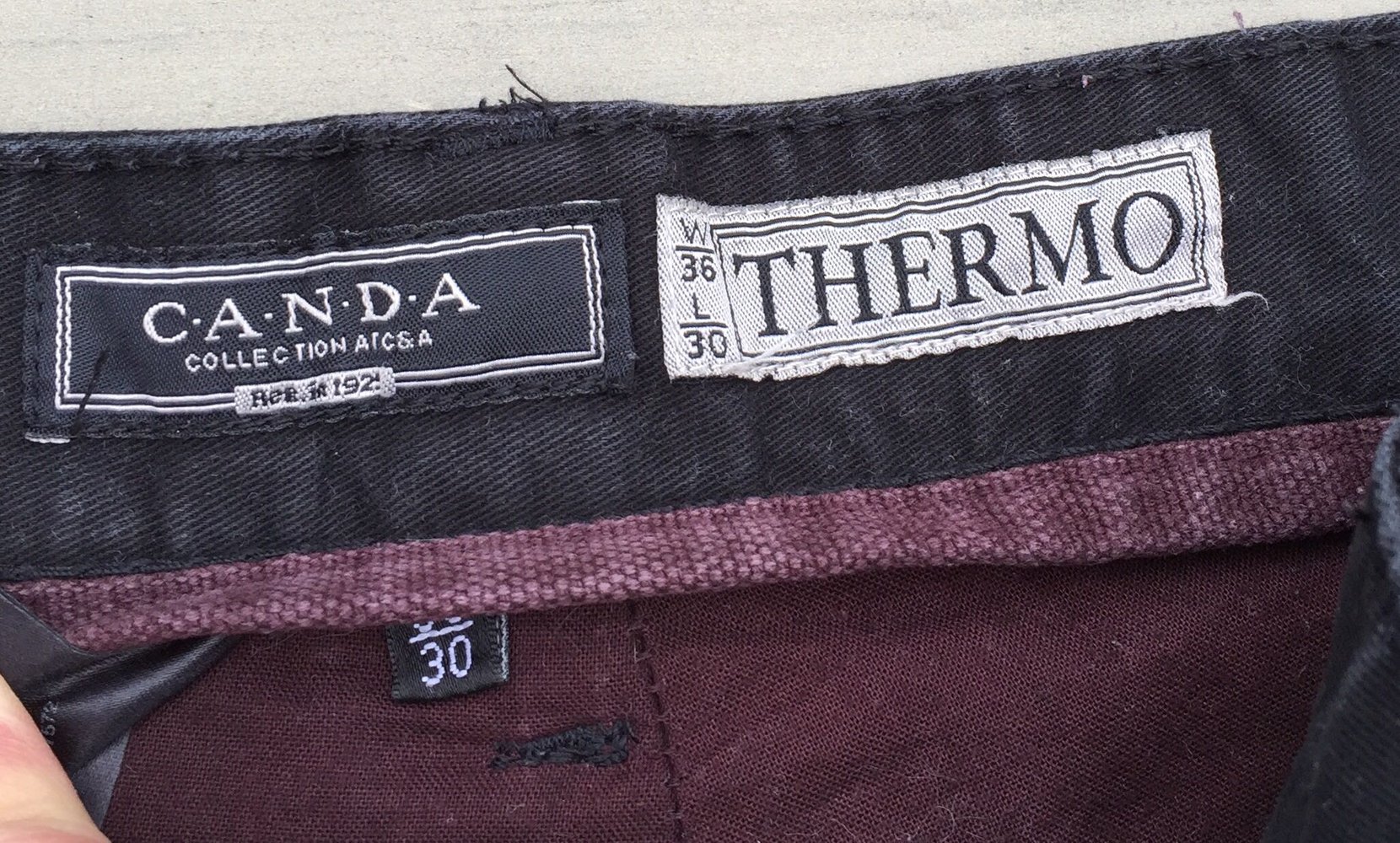 C&A CANDA Thermo HOSE Arbeitshose schwarz Gr. 36/30