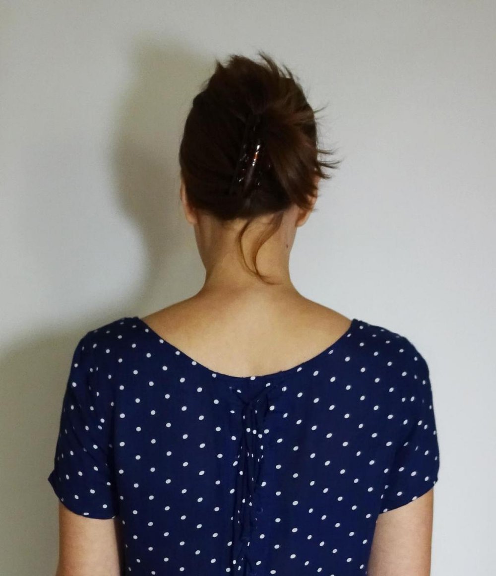 Blaues Tupfenkleid Gepunktet Polka Dots Sommerkleid Klassiker Gr. M Gr. 40