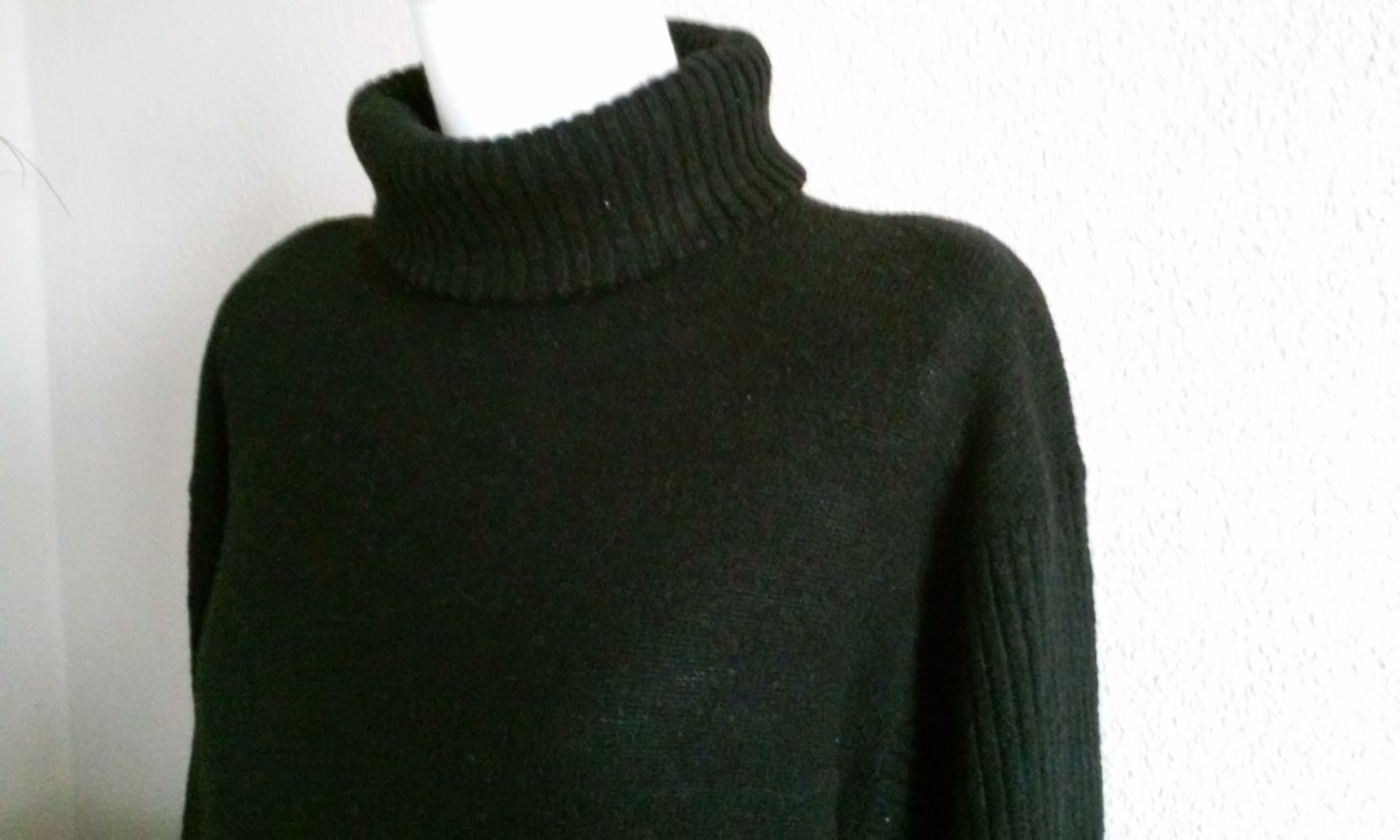 Rollkragenpullover Pulli Rolli Pulloverkleid/Kleid schwarz Gr.36/38