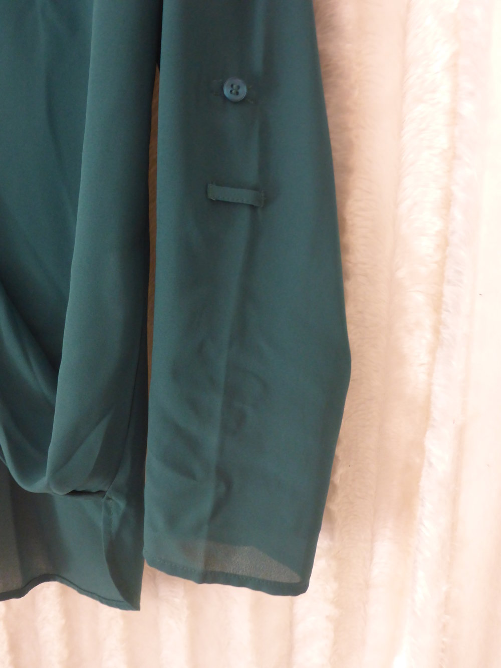 Bluse, Schluppenbluse dunkelgrün 