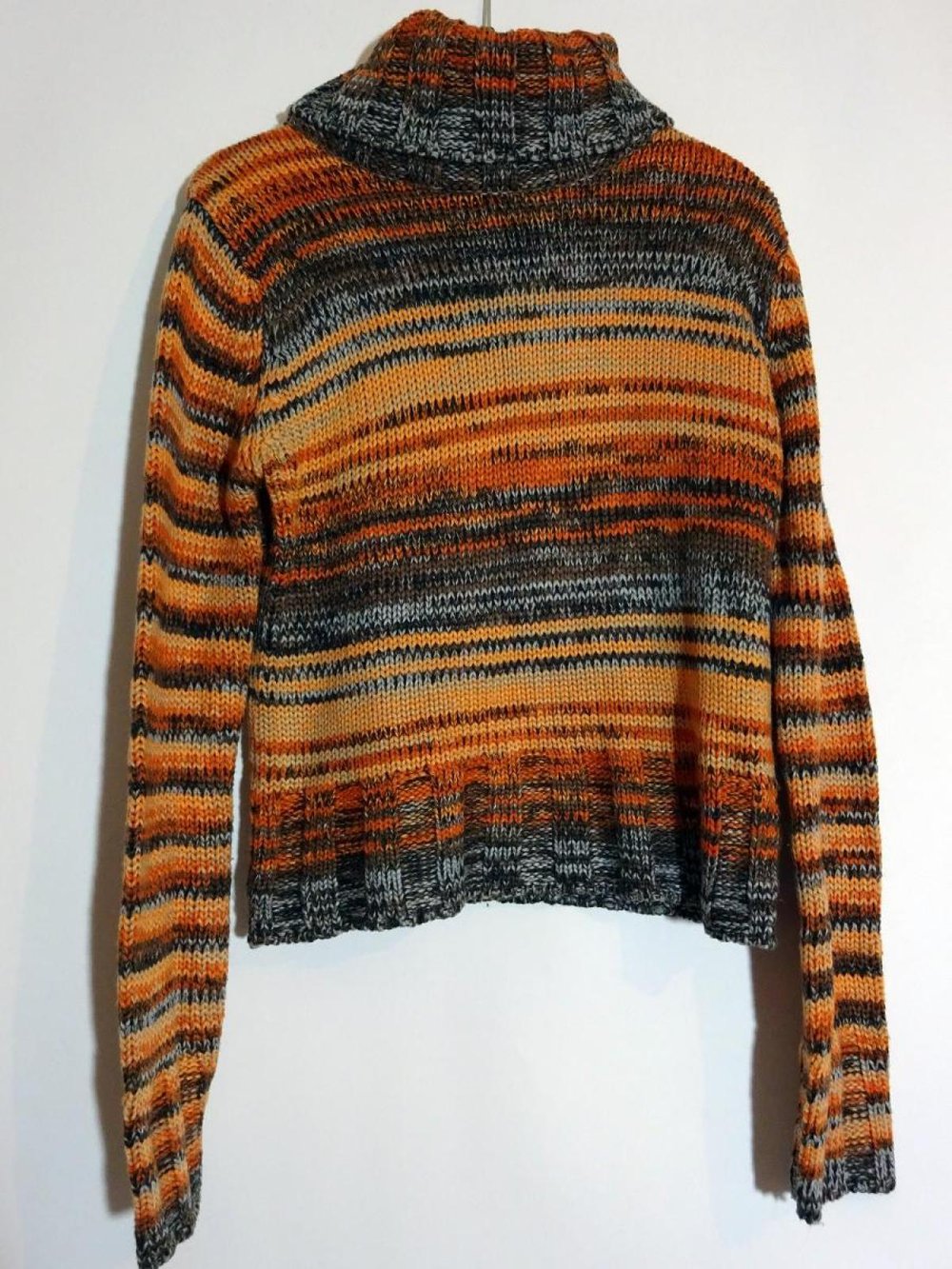 Strickpullover Vintage 90er Bunt Rollkragen Gr. 38 Gr. S