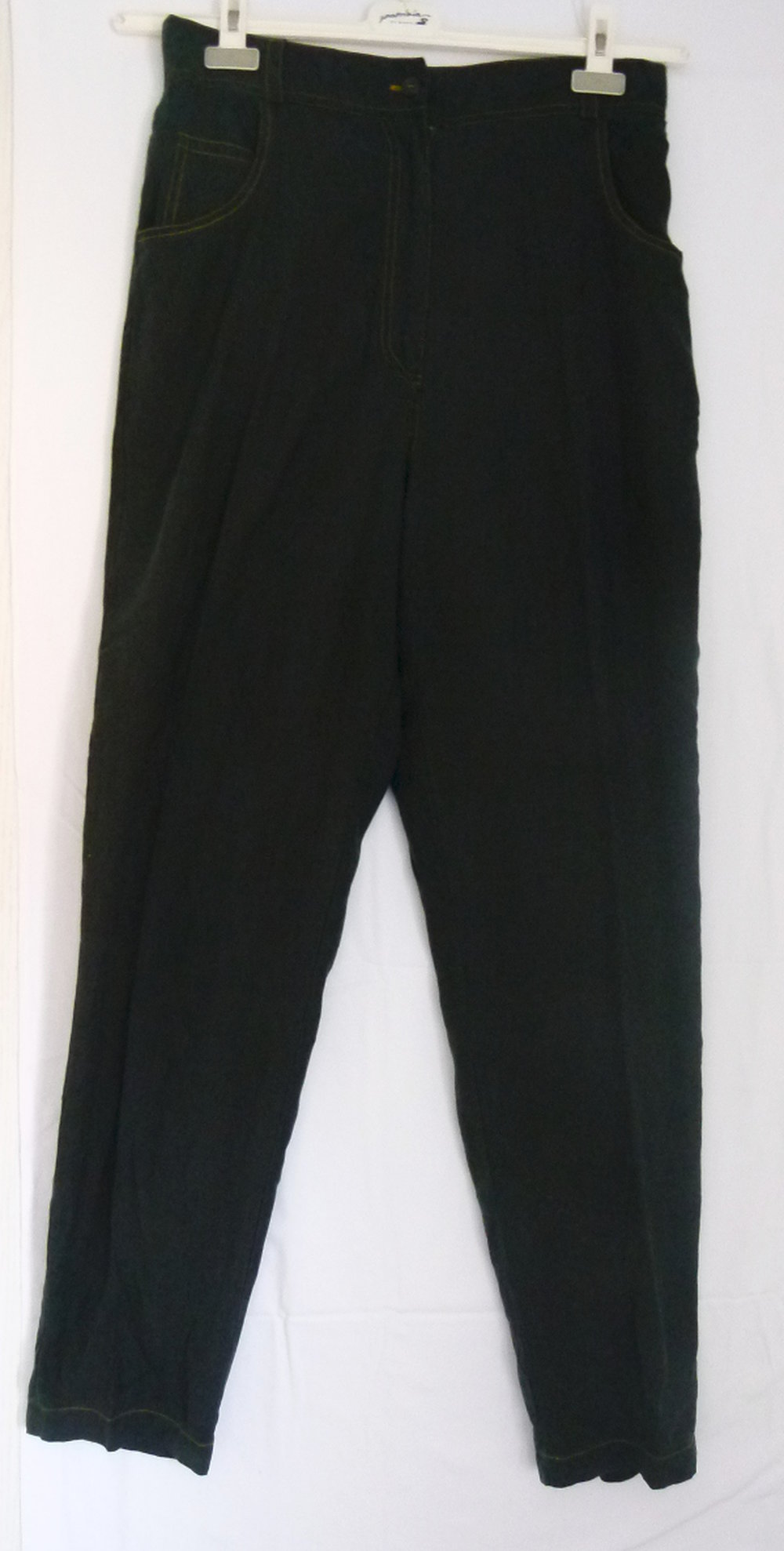 Seiden Hose Pluderhose Sommerhose, luftig-bequem, schwarz, Gothic Retro Boho Mori Goa Festival