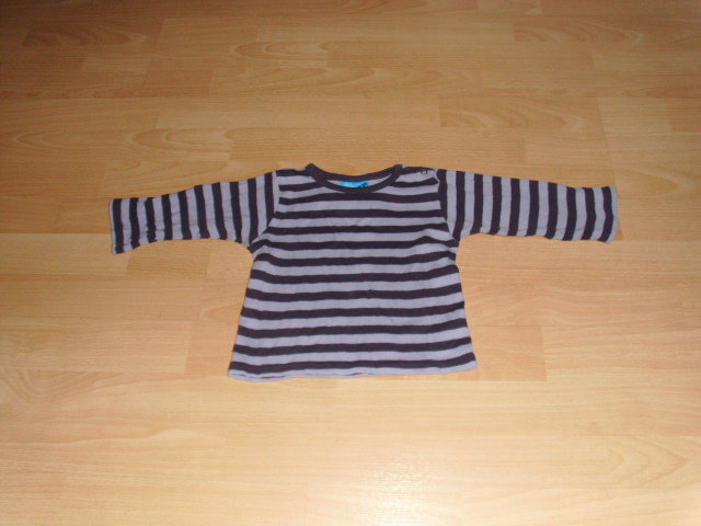 Langarmshirt von Topolino, lila geringelt, Gr. 92