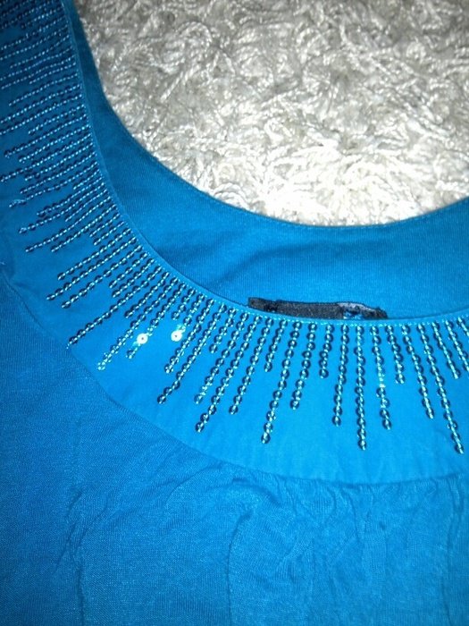 Blaues Glitzertop von H&M