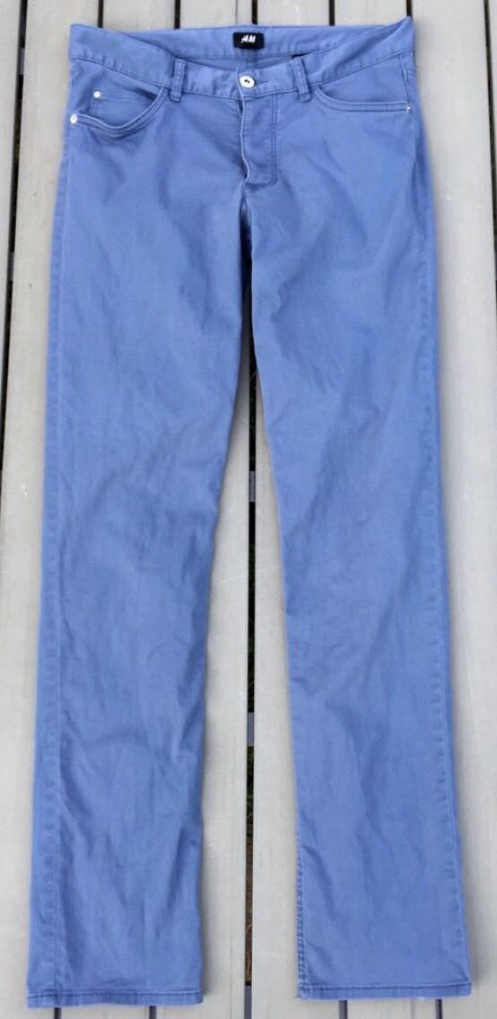 H&M Twillhose HOSE blaugrau Gr. 29