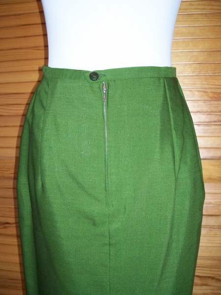 VINTAGE// Grüner Midirock (highwaist) von *Trevira 70/30* Gr. 34/ 36