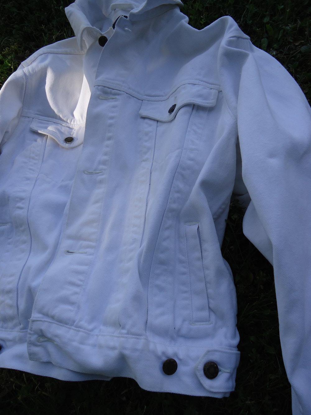Jeansjacke, Weiß