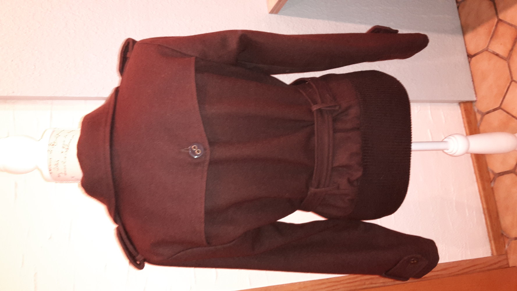 Cabanjacke, Wolljacke, M 38/40, braun, warm, Winter, chic,