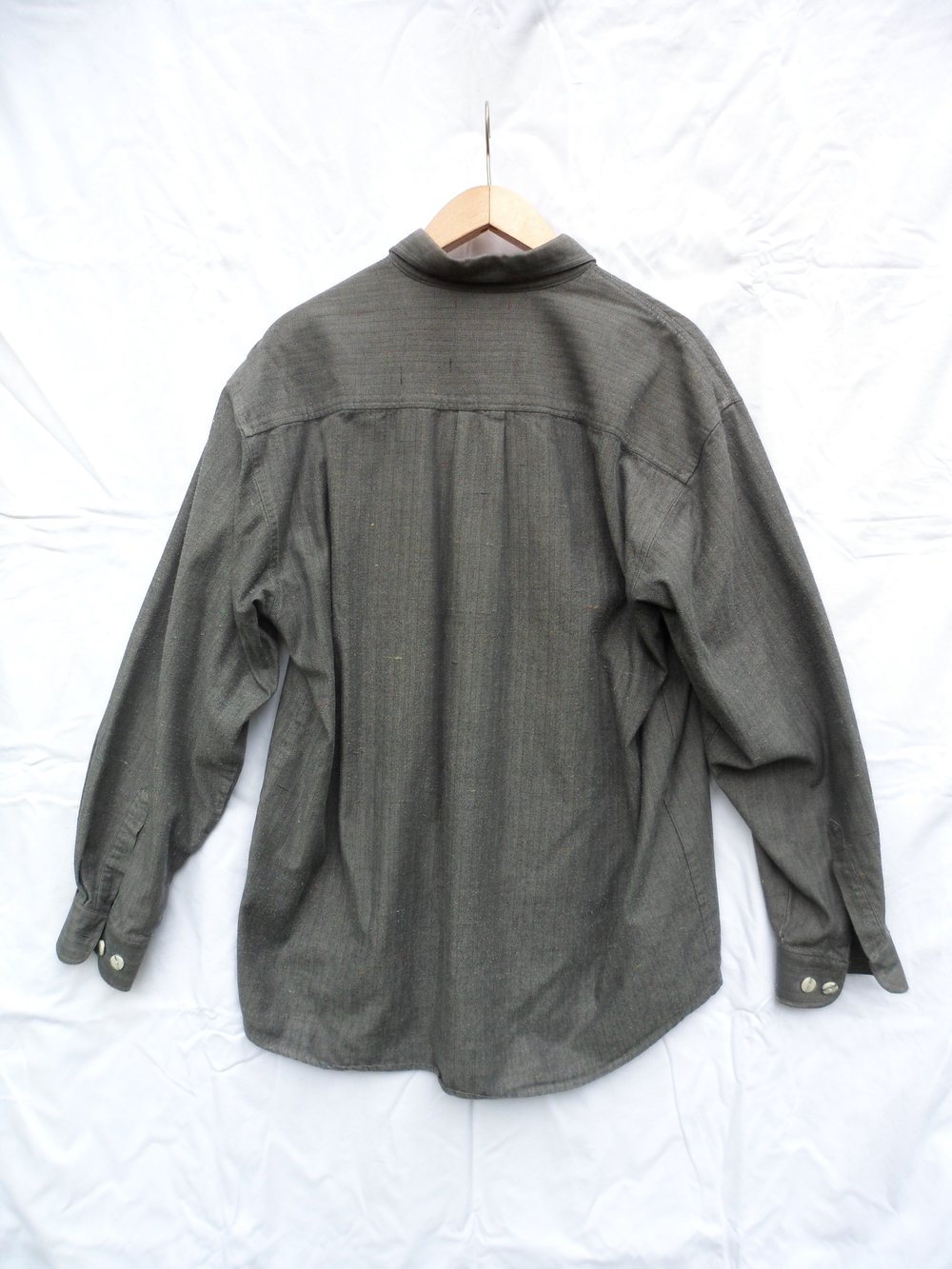 Vintage Hemd Grau Meliert