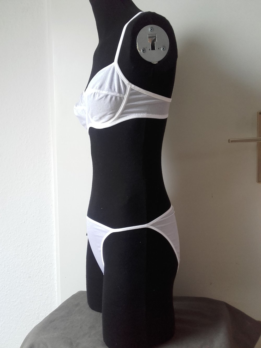 2x Garel Set blanco in (durch)schimmerndem weiß, 75C/M und 80B/M