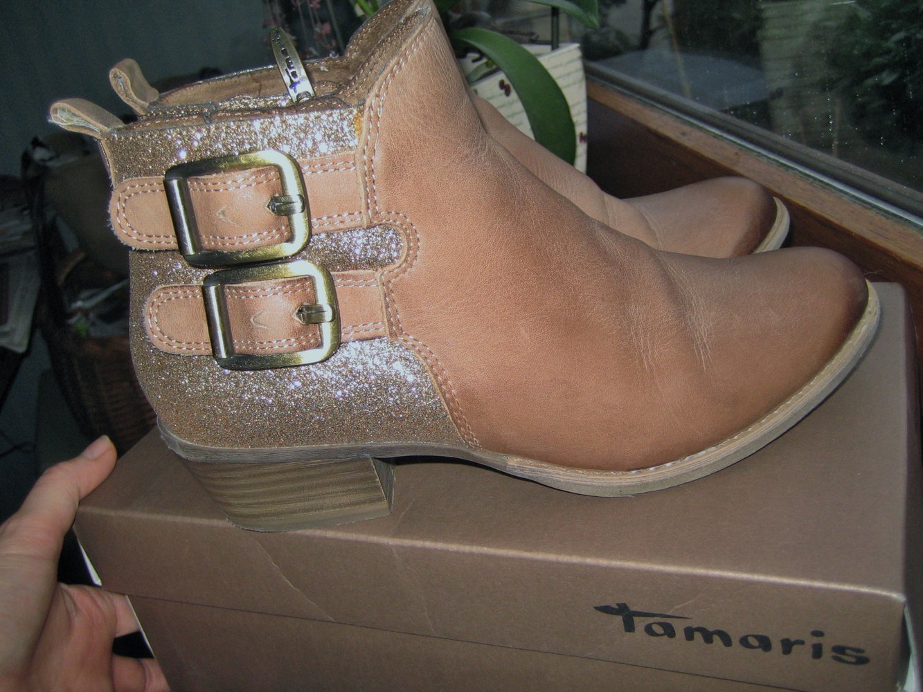 Stiefeletten Tamaris Glitzer Leder