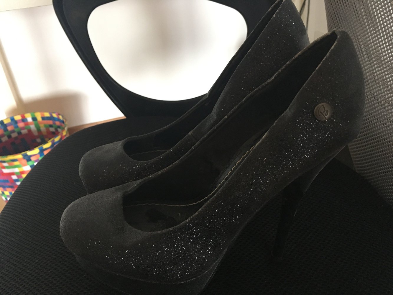High Heels mit Glitzer Gr.37