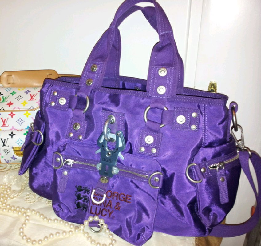 George Gina & Lucy Lila Schultertasche Umhängetasche Tasche Handtasche GGL Danish Bobtail wie neu