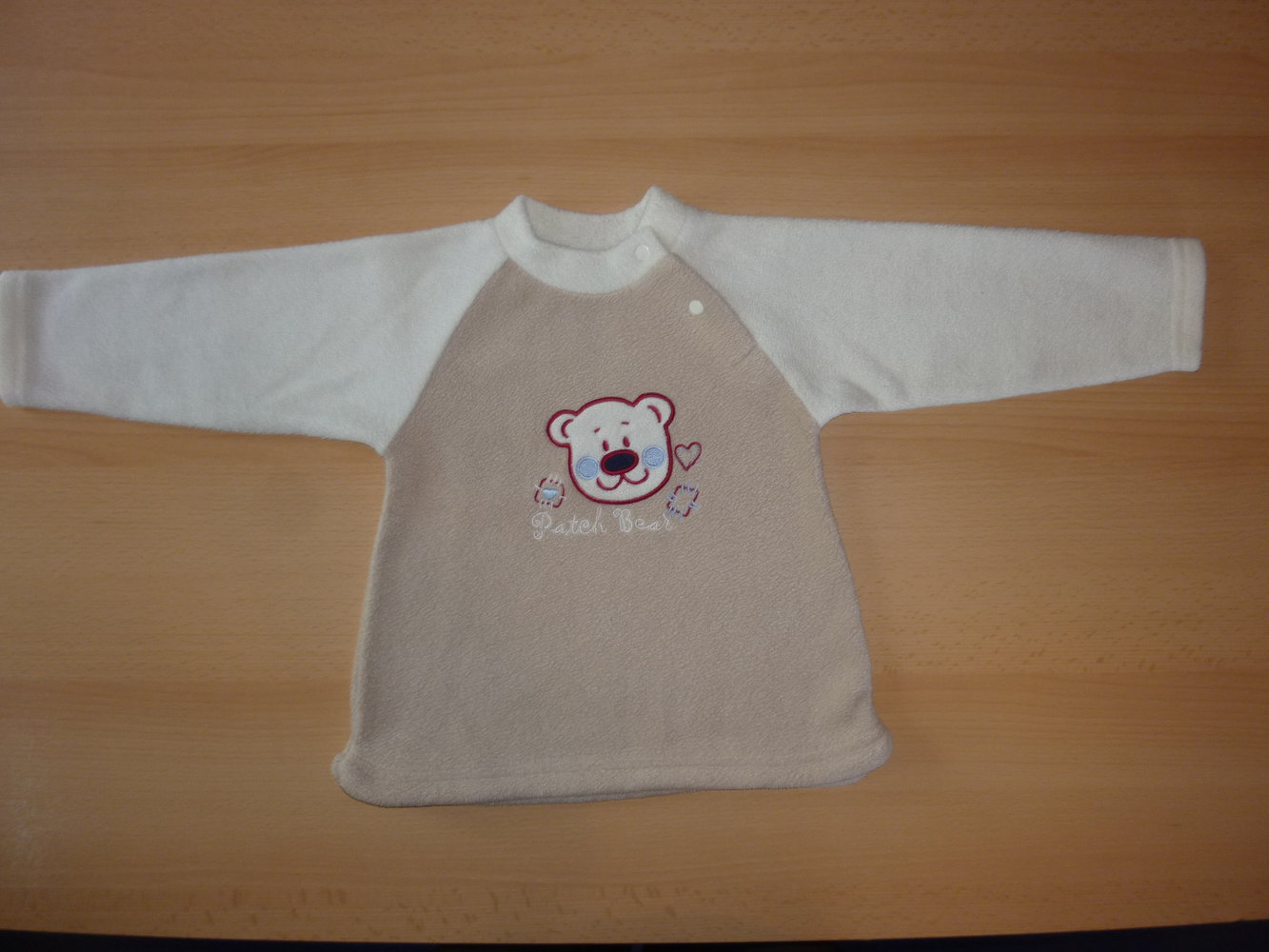 Fleecepullover mit Teddymotiv Gr. 80/86
