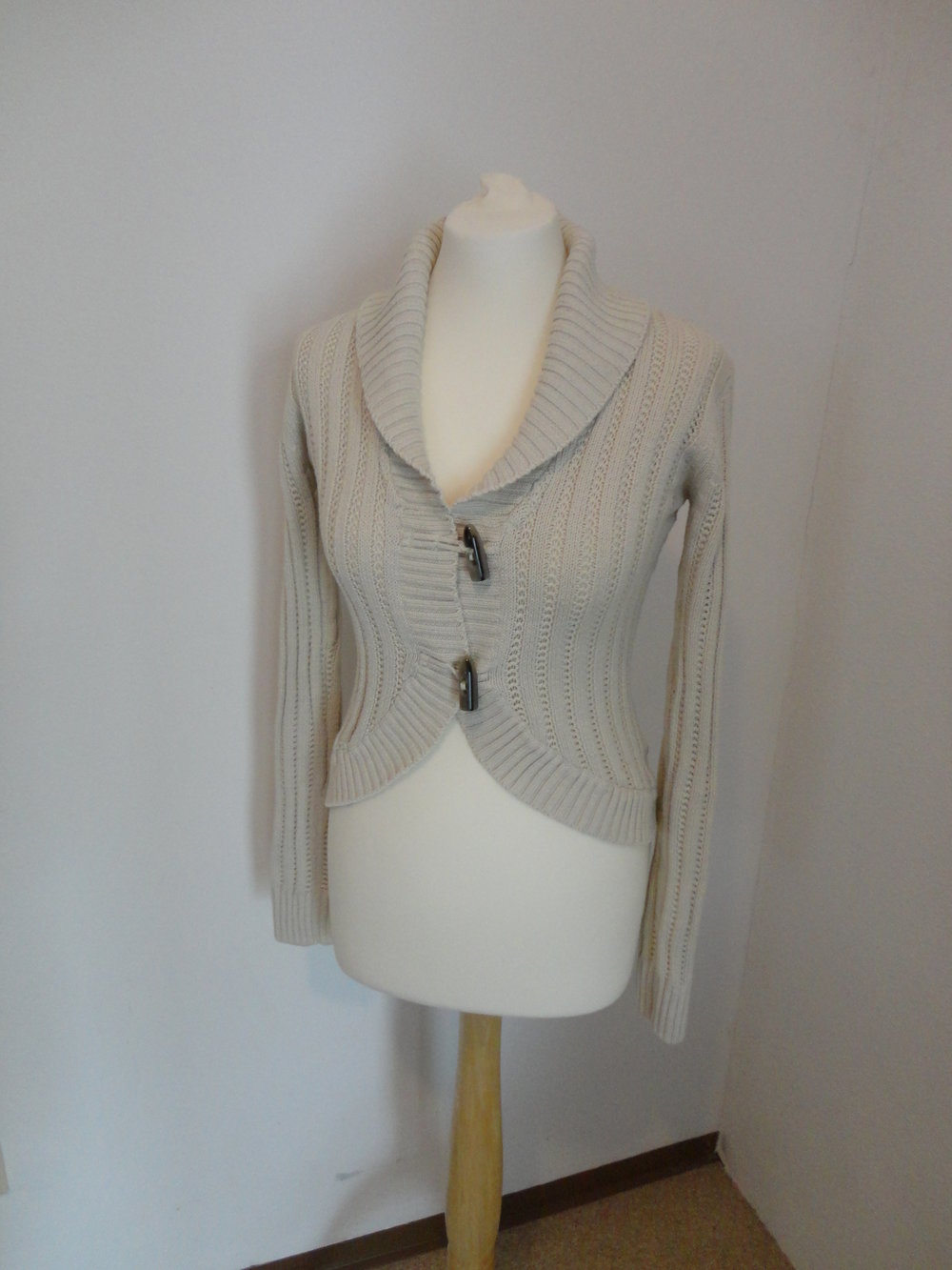 Strickjacke beige warm Basic S