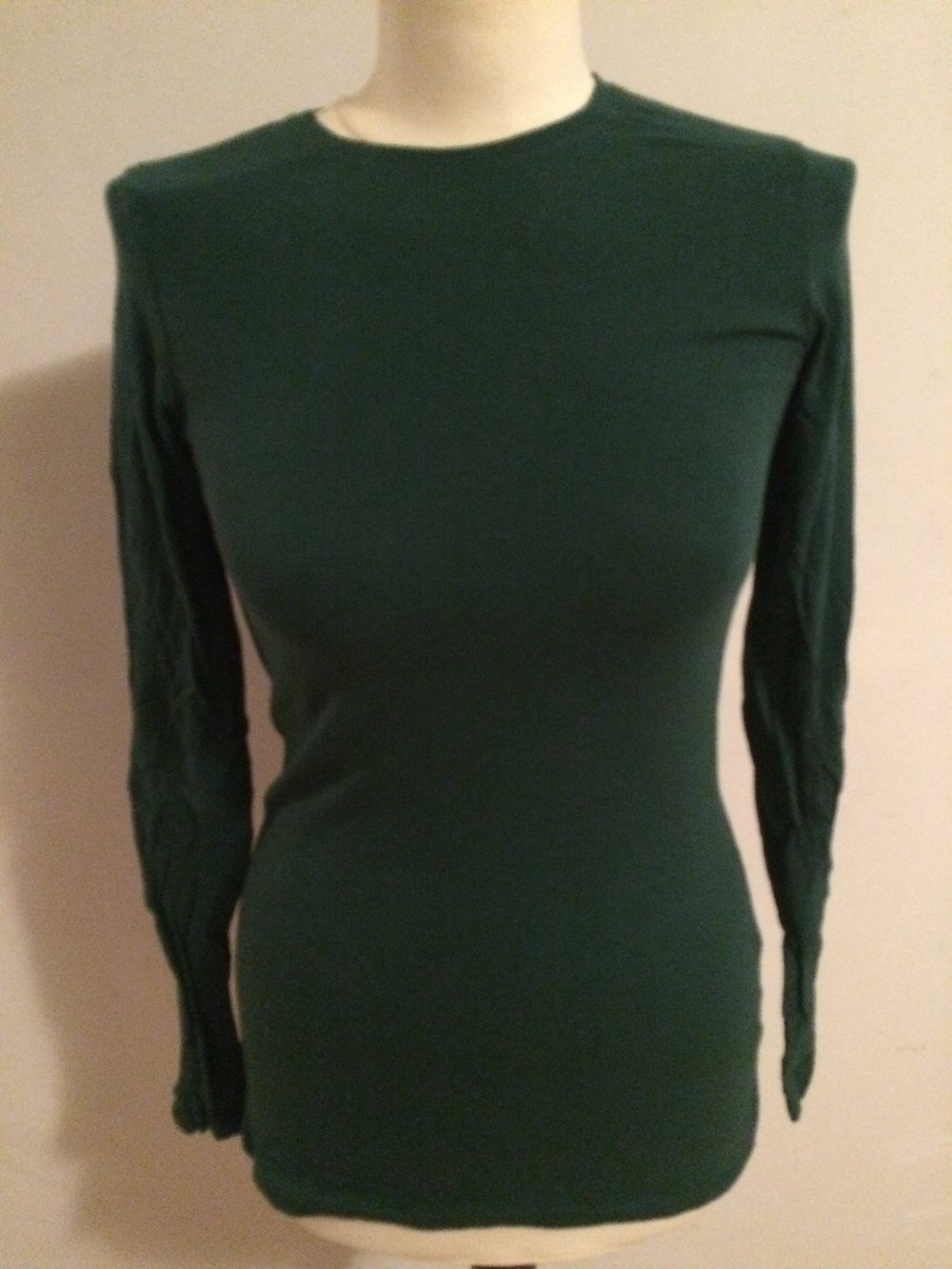 Grünes Longsleeve, Sweatshirt dunkelgrün tanngrün