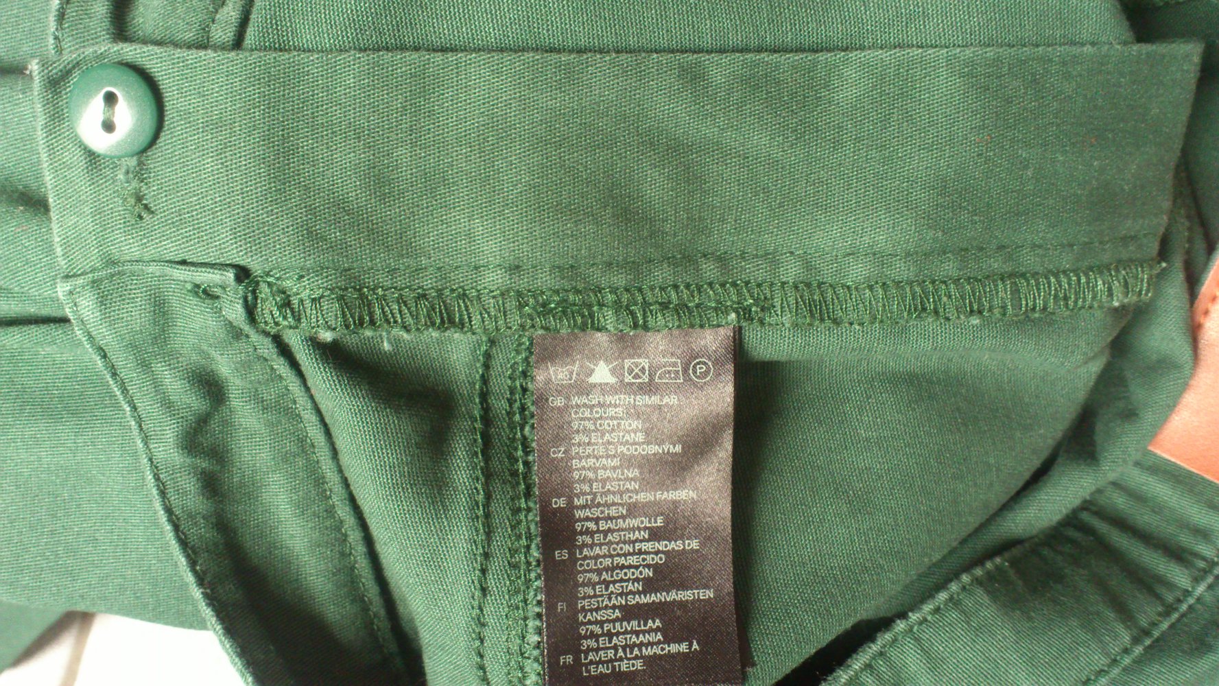 Dunkelgrüne High Waste Stoffhose von H&M HundM Größe 36 S 