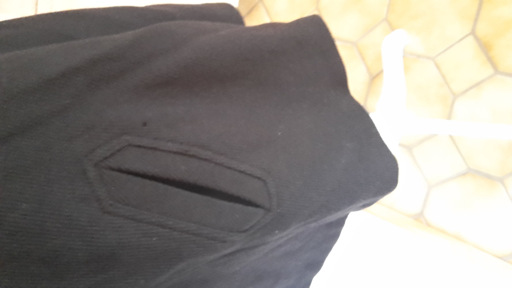 süße Winterjacke, Strukturstoff schwarz 