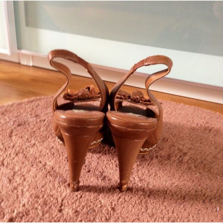 Zara Heels Blogger braun Plateau 