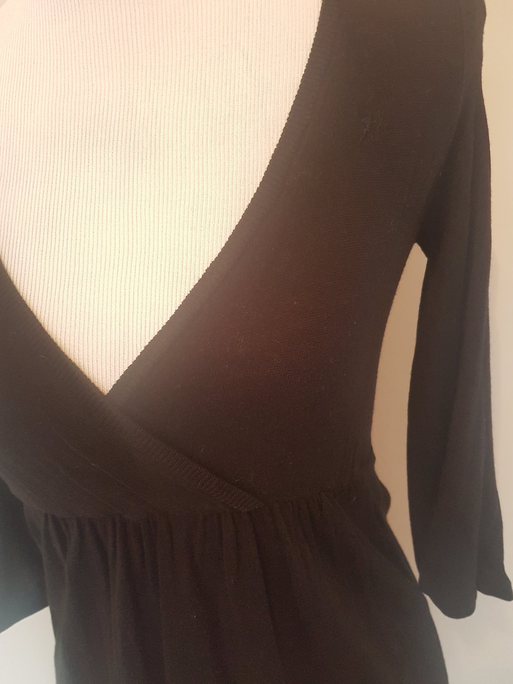 EDC by Esprit Hippie Feinstrick Kleid Boho Schwarz XS S 34 36