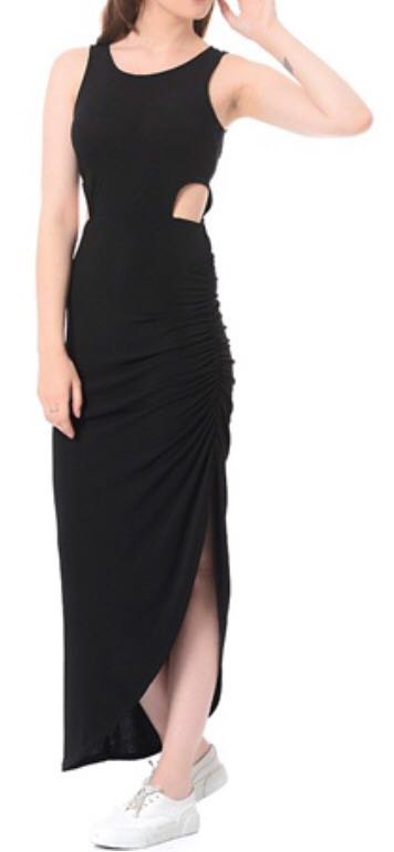 NEU: ONLY Partykleid MAXI KLEID Cut Outs Gr. XS