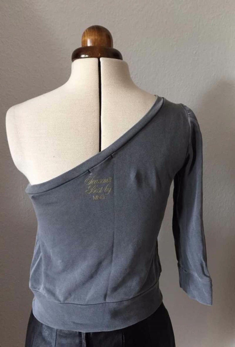 Asymetrisches graues Top von MNG aus den 90s