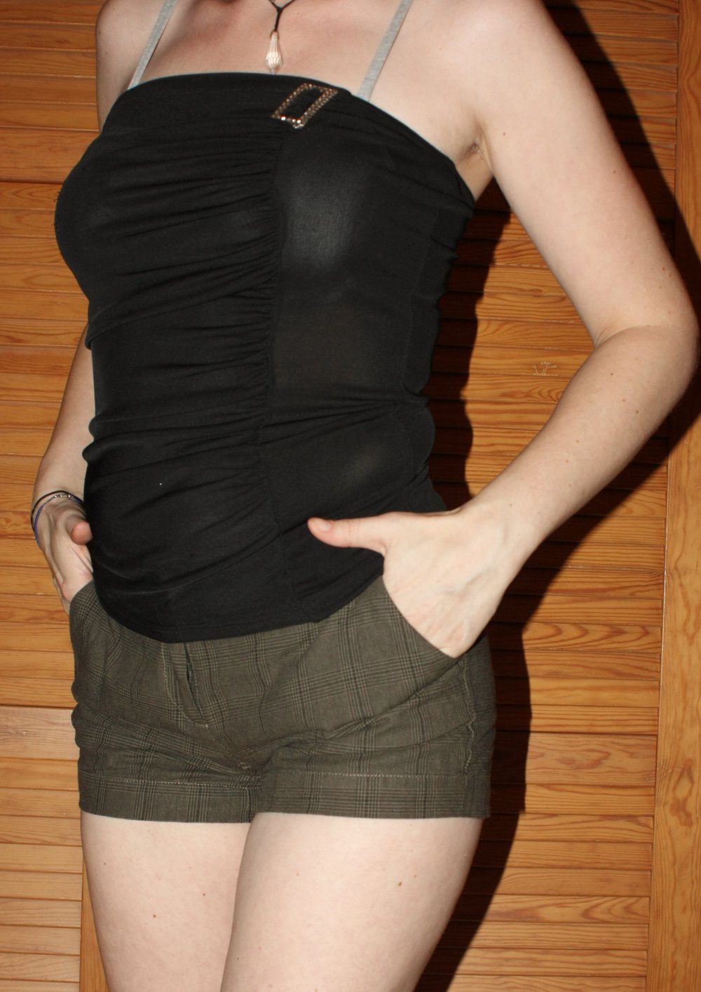 Karierte Shorts, Laura Scott, Khaki, Gr. XS