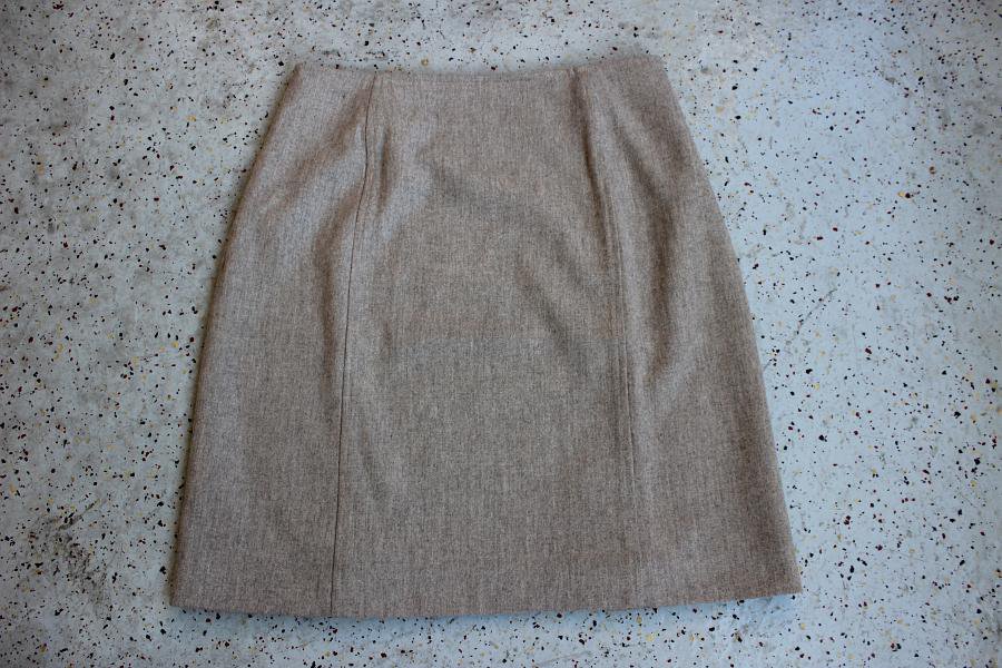 PIAZZA SEMPIONE Vintage 80-er Mini 90% Feine Schurwolle! beige meliert