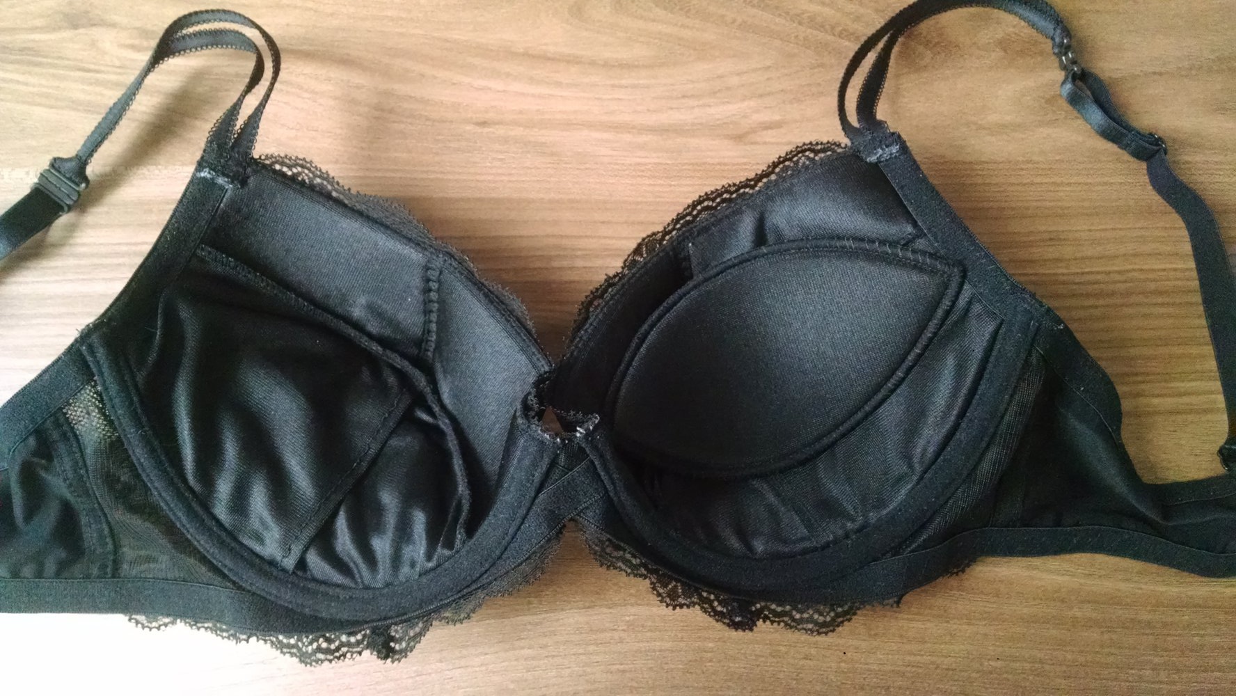 Spitzen Push-Up BH mit abnehmbaren Träger Gr. 80C