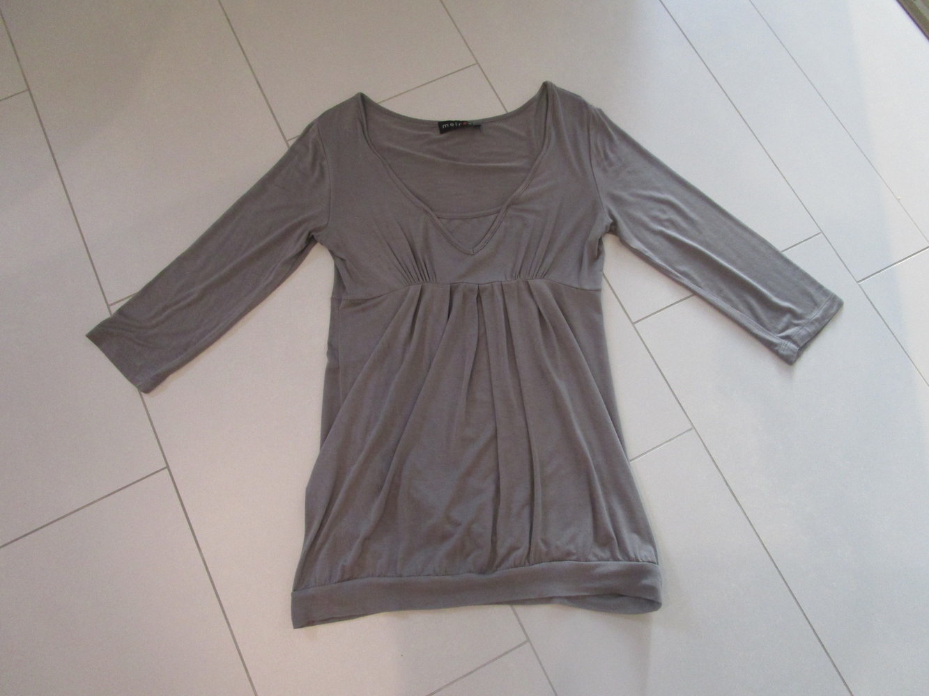 Shirt 3/4 arm, grau, Melrose, Größe 36