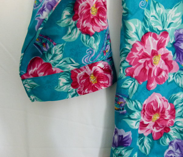 Satin Nachthemd Blumenmuster, NEU, Hippie Romantik Mori 
