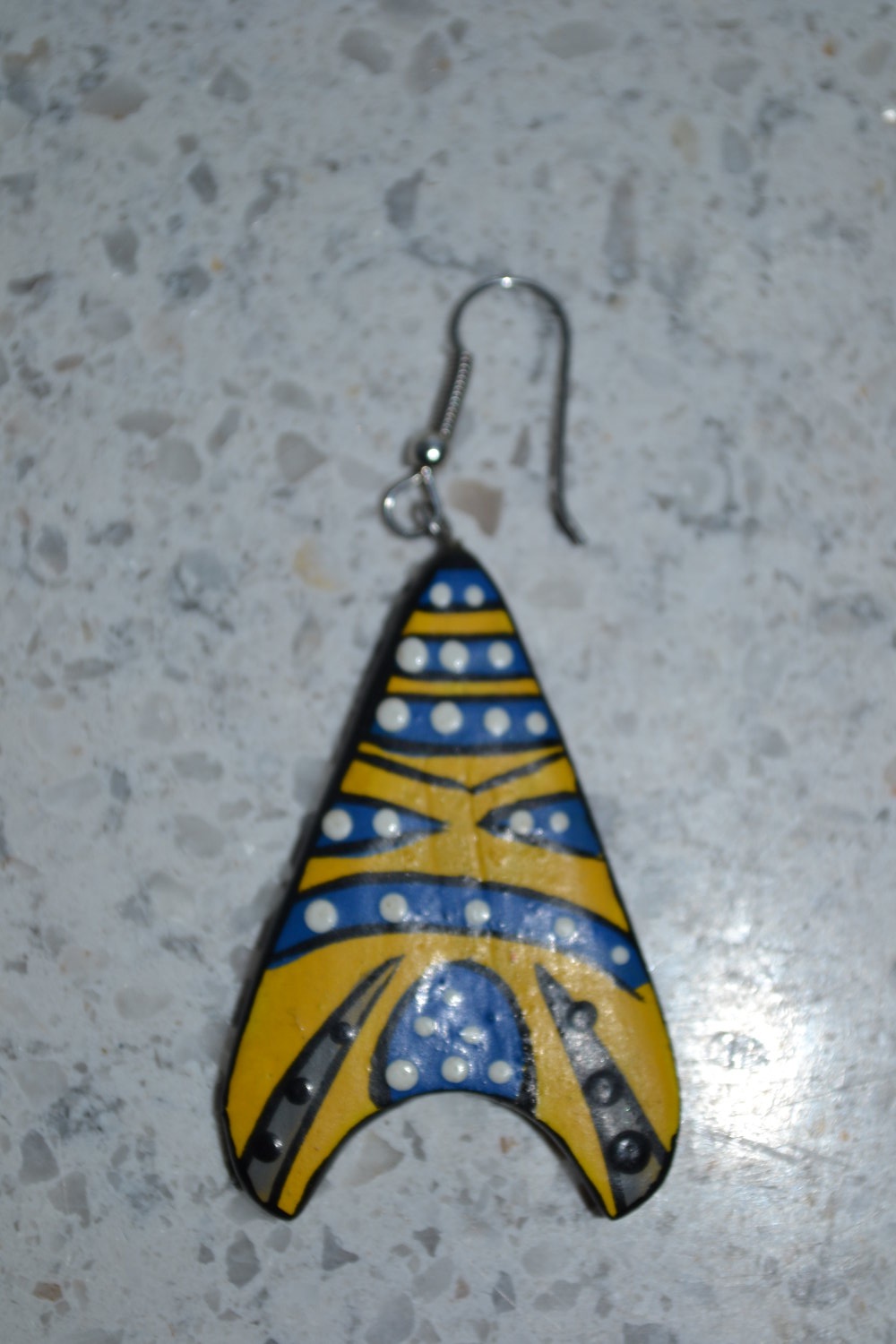 Holzohrring, Ohrhänger, australischer Ohrring, Unikat, Ohrschmuck, Ohrring, 90er Jahre