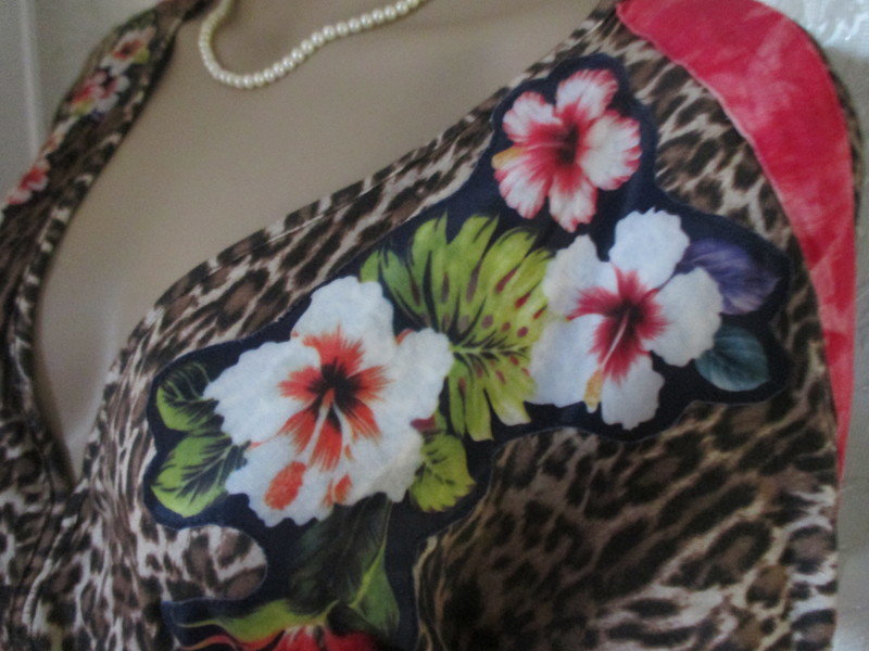 NEU * Karibik * Blüten * Blumen * Flower- Power * Leo * Anima- Style * Strech * Mini- Kleid 
