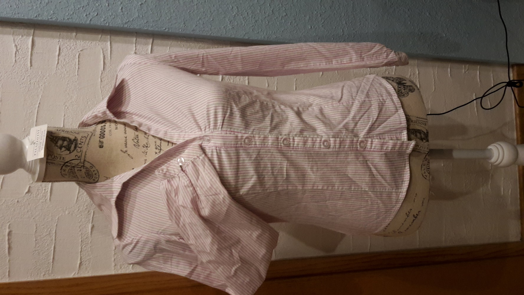 gestreifte, langärmlige Bluse 