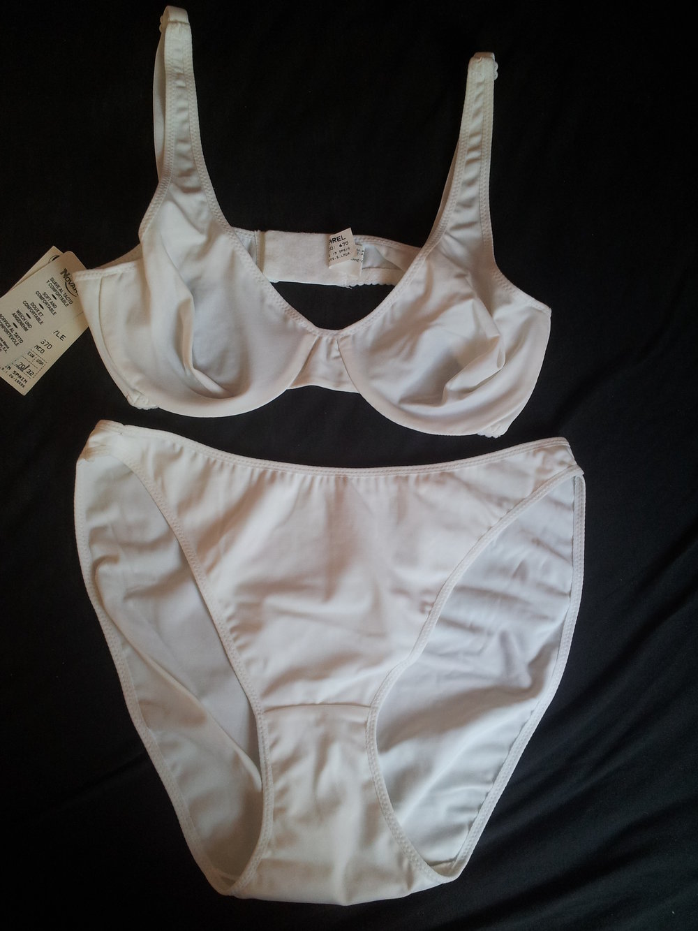 Garel blanco, weißes Set, BH 70A, Slip M, 