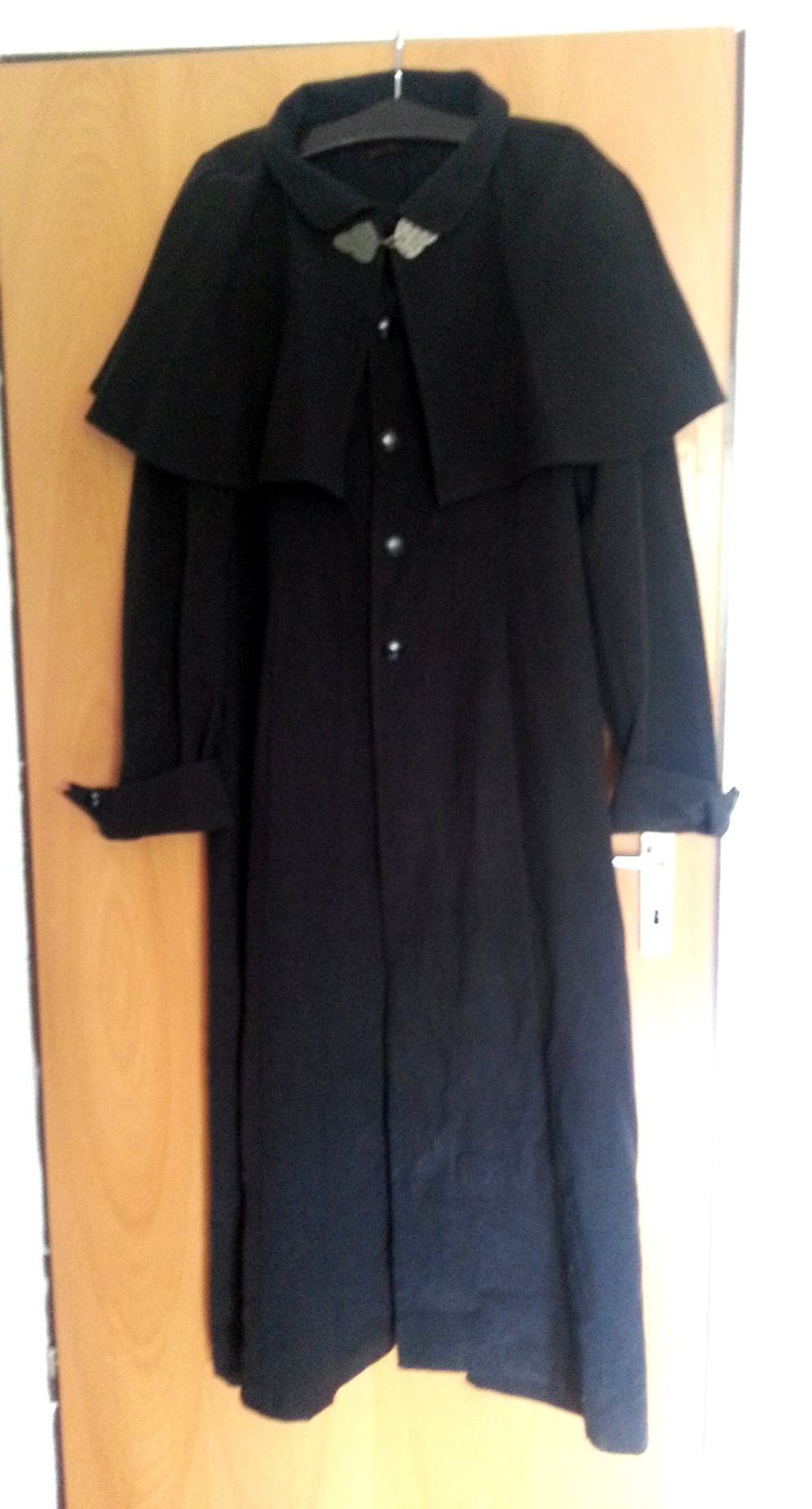 schwarzer Kutschermantel Gothic, Mittelalter, Larp, XtraX