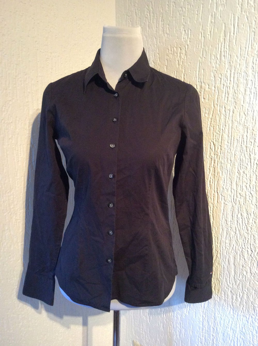 Tommy Hilfiger Bluse Damen Hemd Stretch Größe 34/36 XS /S neu dunkelblau Größe 6 