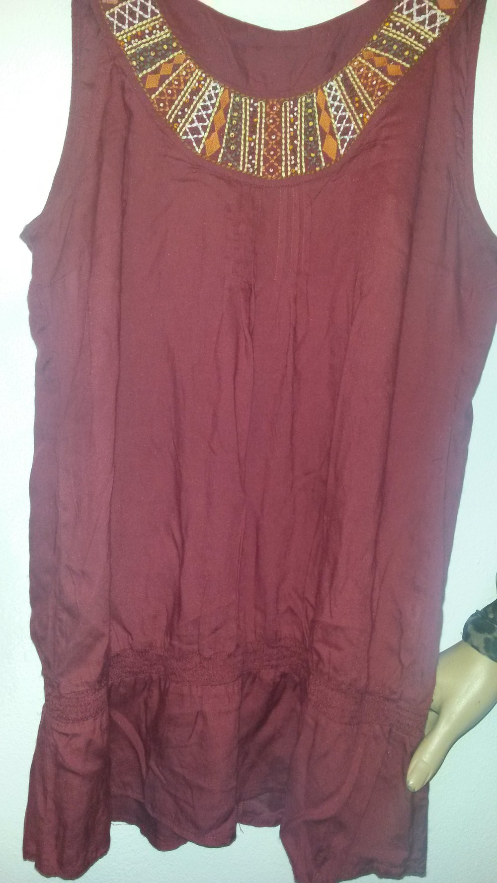 himbeerfarbenes Top 