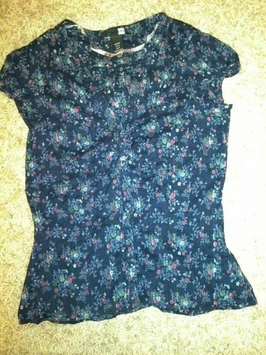 Blaue Blümchen-Bluse von H&M