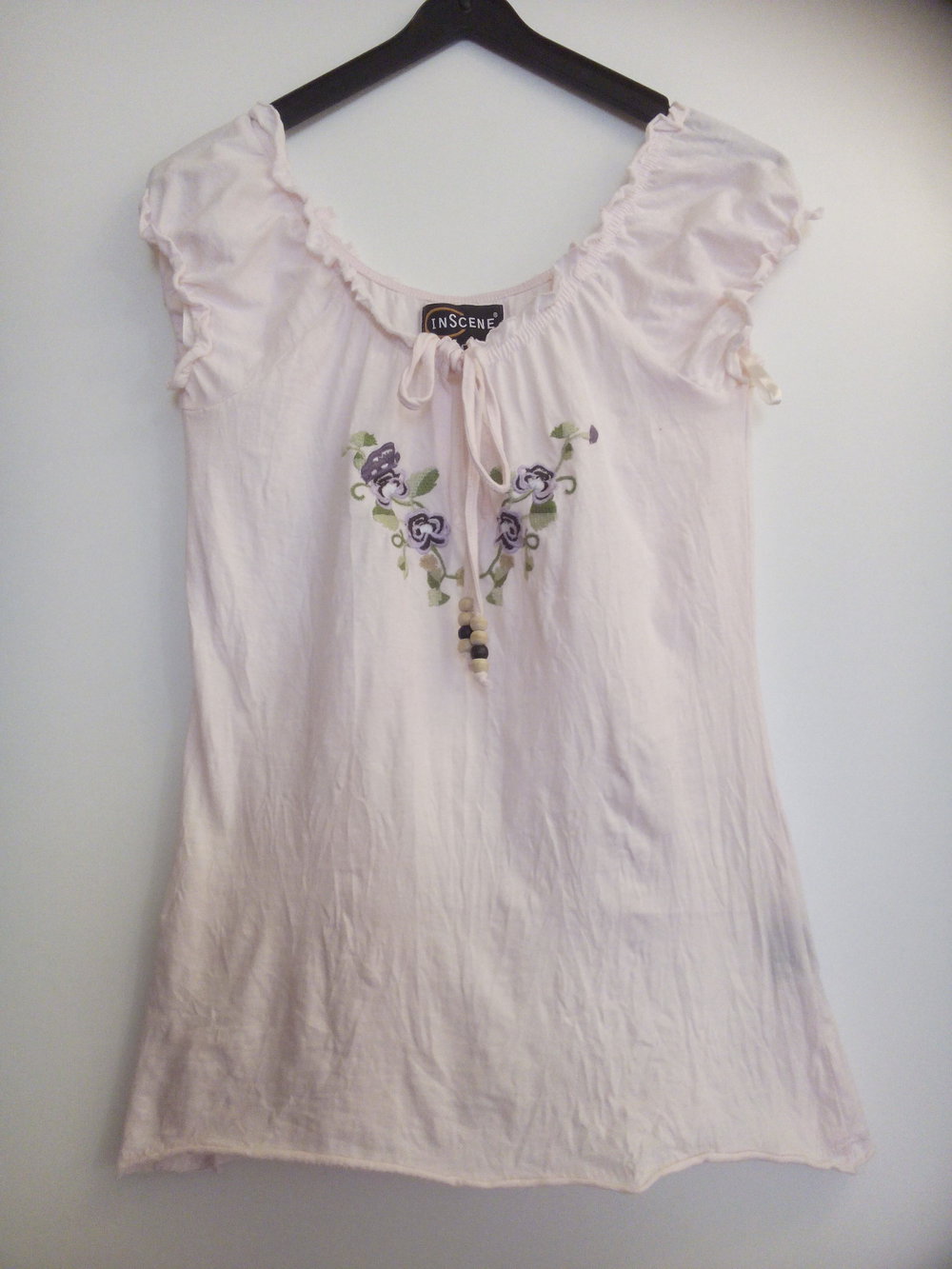Rosa Top mit Blumen