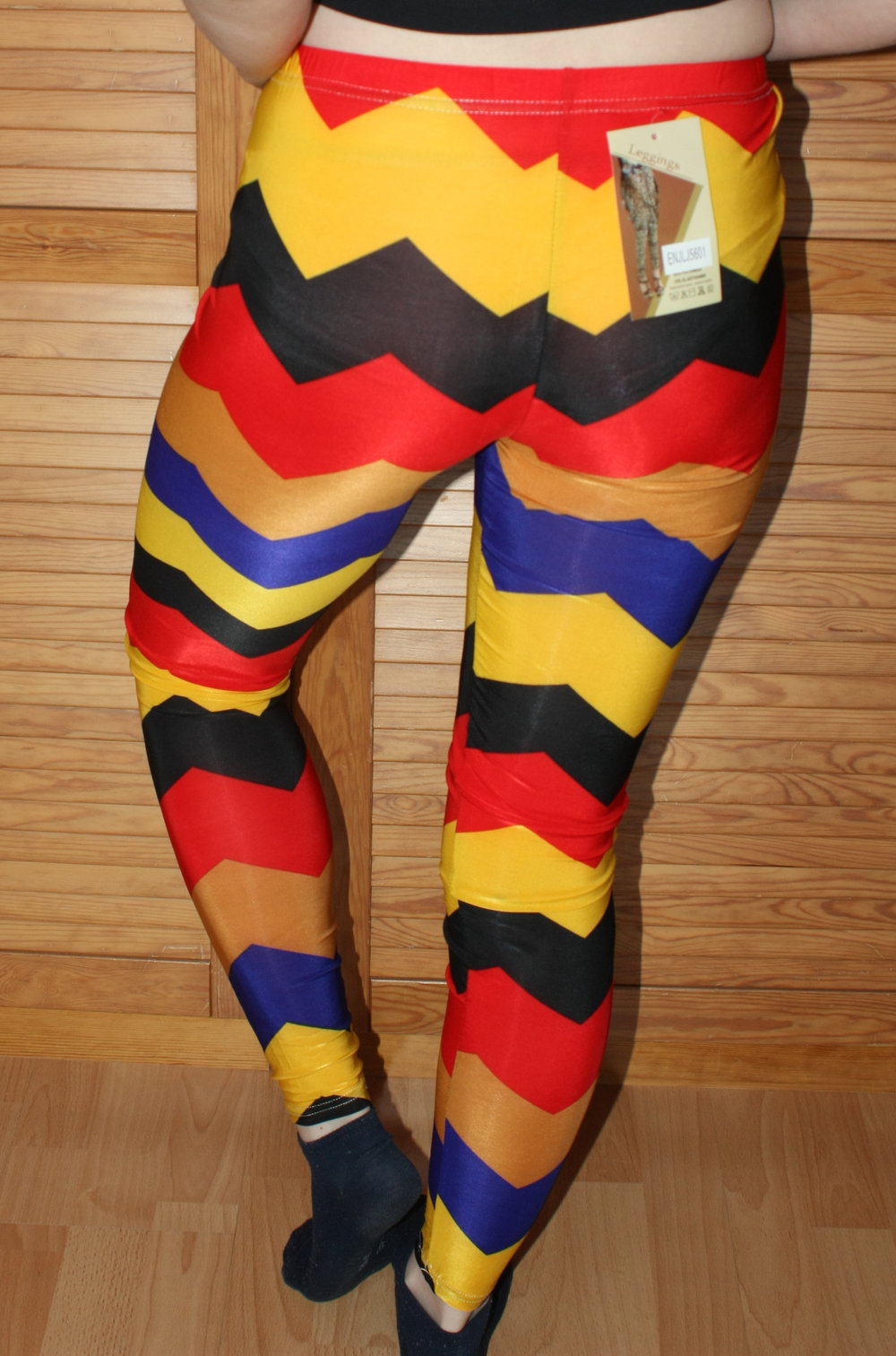 Coole Leggings, Zick-Zack Muster, bunt, Gr. 32-38