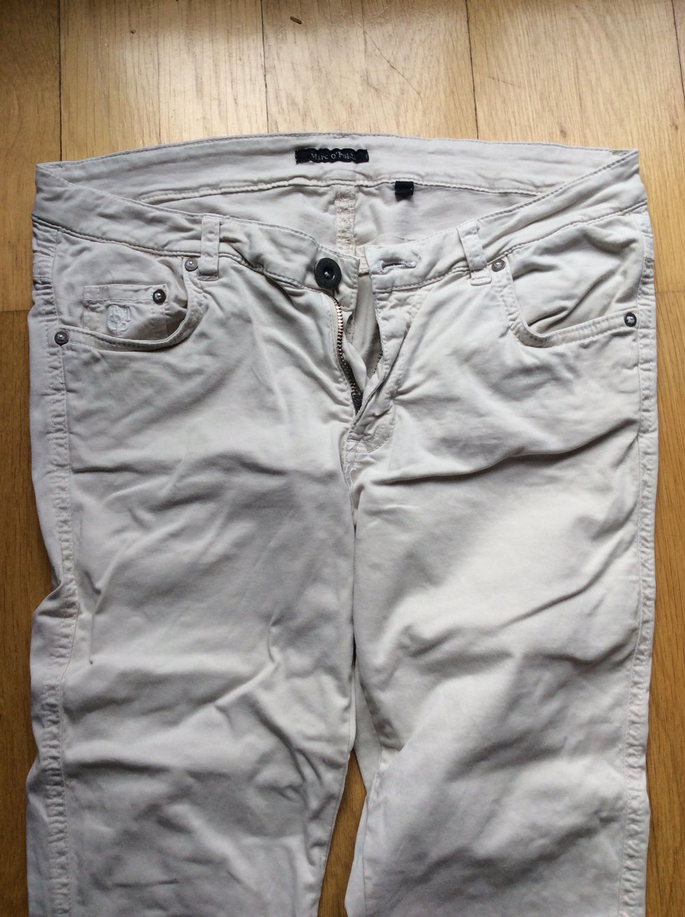 Marc O’Polo Skinny Röhrenjeans Kindergrösse 164 = XS 34 Creme fester Stoff enganliegend 