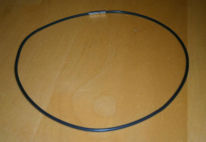 Kautschukkette mit Steckverschluss 40 cm lang, 2 mm Ø, NEU