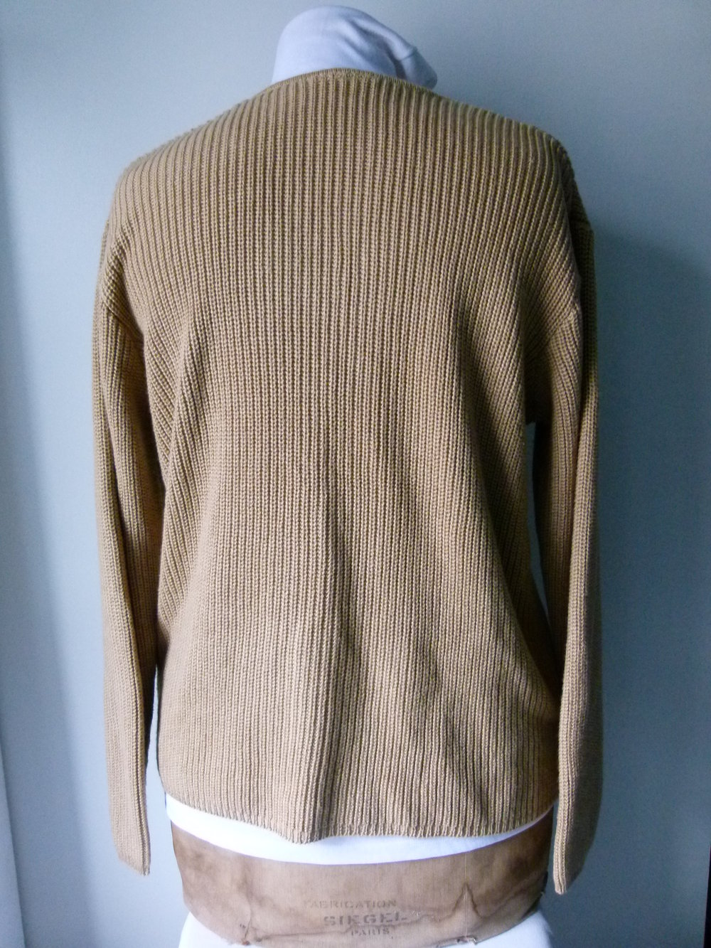 Strickjacke Cardigan, sandfarben hellbraun, Boho Mori Lagenlook Herbst Goa