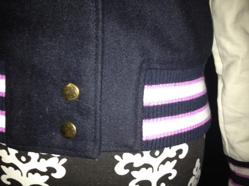 Primark College Baseball Jacke mit Schwalbe Rockabilly Rockabella Pin up
