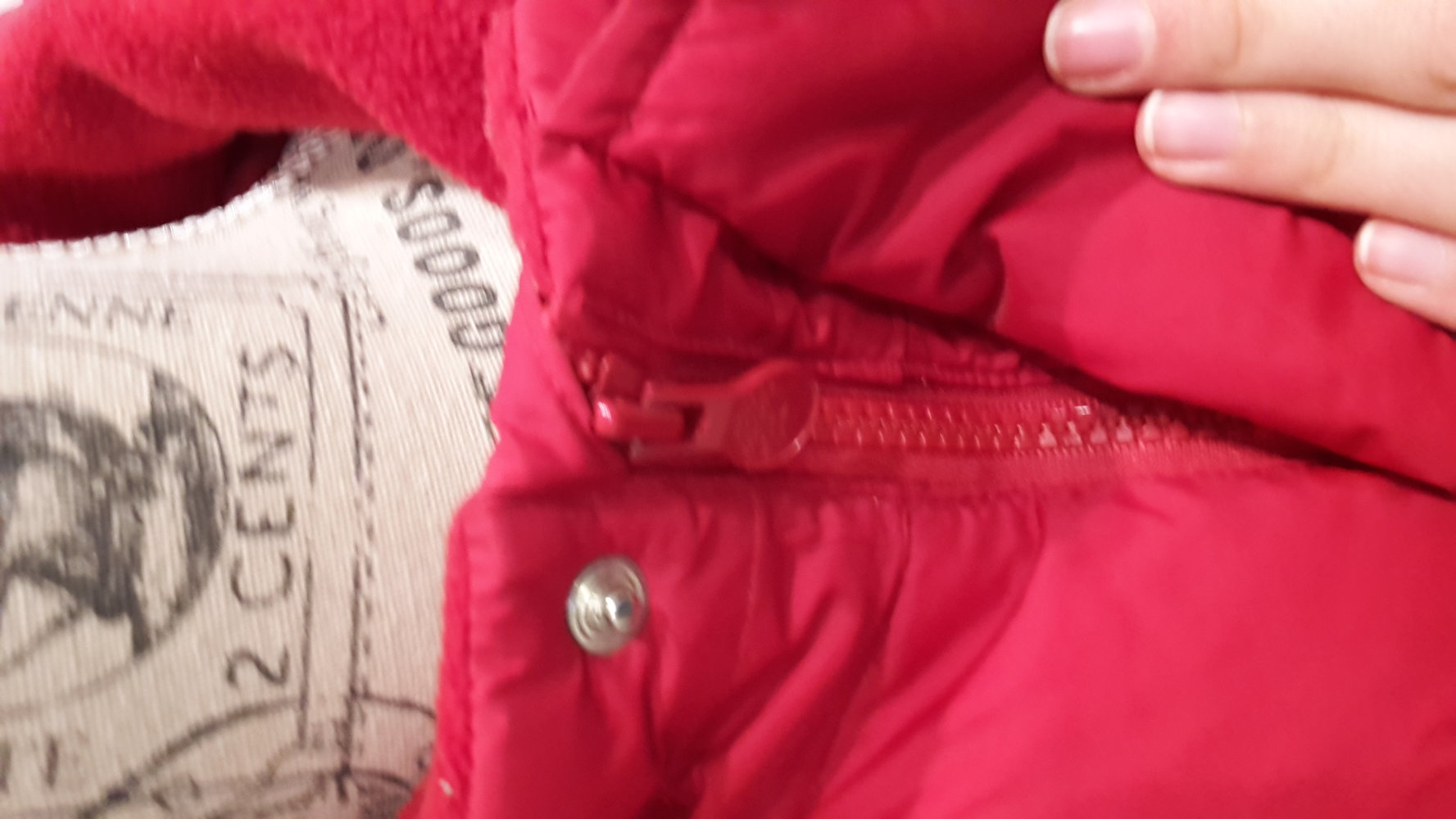 Rote Daunenjacke, Winterjacke, warm, 140,Reflektor